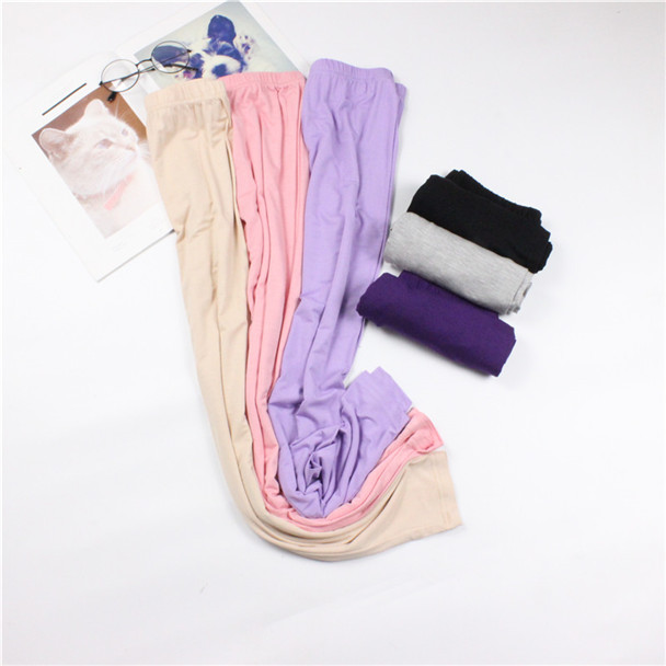 Modal đơn áo dài quần nữ bó sát cơ thể mặc quần legging để giữ ấm Quần XL co giãn quần tất nữ