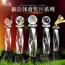 Crystal Trophy Customized Childrens Games Marathon Medal listing Customized Basketball Football Feather Sports Championship
