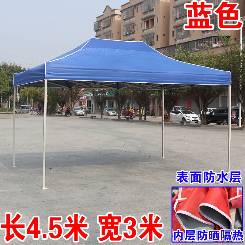 Lều ngoài trời tự động quảng cáo in quầy hàng tán mái hiên gấp kính thiên văn bốn chân đổ ô lớn ngụy trang - Lều / mái hiên / phụ kiện lều lều vải cho bé