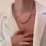 Ожерелье в стиле хип-хоп, небольшой дизайнерский свитер, цепочка до ключиц для влюбленных, тренд сезона, легкий роскошный стиль