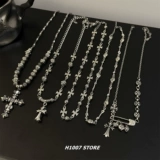 Цепочка с цветочным принтом Gram в стиле американского хип-хопа для мужчин, нишевый дизайн для женщин, цепочка на ключицы, высококачественная цепочка для свитера 𫔀Аксессуары