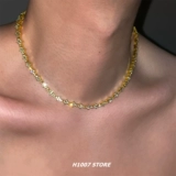 Супер блестящая шипованная цепочка в форме цветка с бриллиантами, мужская цепочка на ключицы, женская нишевая дизайнерская цепочка на шею, высококачественное ожерелье, подарок для пары