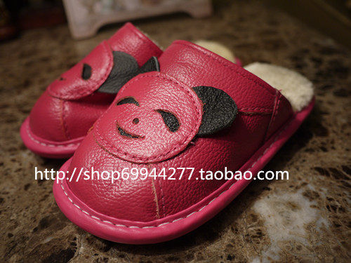 Pantoufles enfants en cuir pour hiver - semelle tendon - Ref 1024306 Image 11