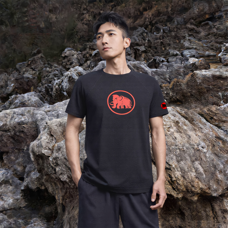 Mammoth Mcqueen Quick-Drying 7A Antibacterial Cooling Short-Sleeve Summer Crew Neck Casual Half-Sleeve Men's Outdoor Stretch Printed T-Shirt Mammoth Mcqueen Quick-Drying 7A Antibacterial Cooling Short-Sleeve Summer Crew Neck Casual Half-Sleeve Men's Outdoor Stretch Printed T-Shirt