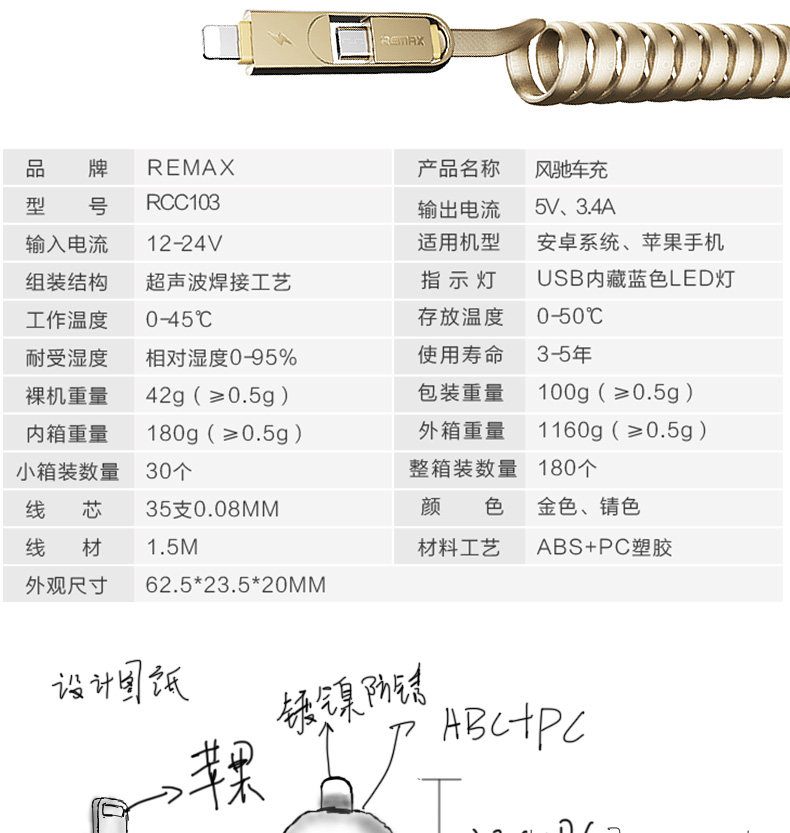 chargeur REMAX 3.4A, 3A - Ref 1291002 Image 8