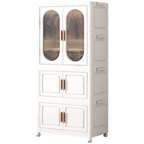 Baby simple wardrobe household childrens clothes locker bedroom baby wardrobe installation-free folding storage cabinet