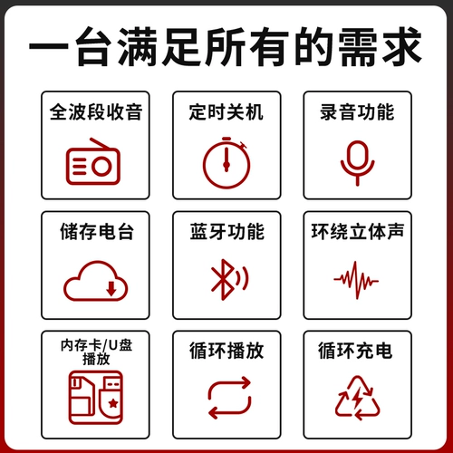 Полно -полосатая полная радиочастотная радиослада -волна Новая портативная профессиональная небольшая мини -мини -пожилая карта -плагинка -в зарядке карты зарядки карты