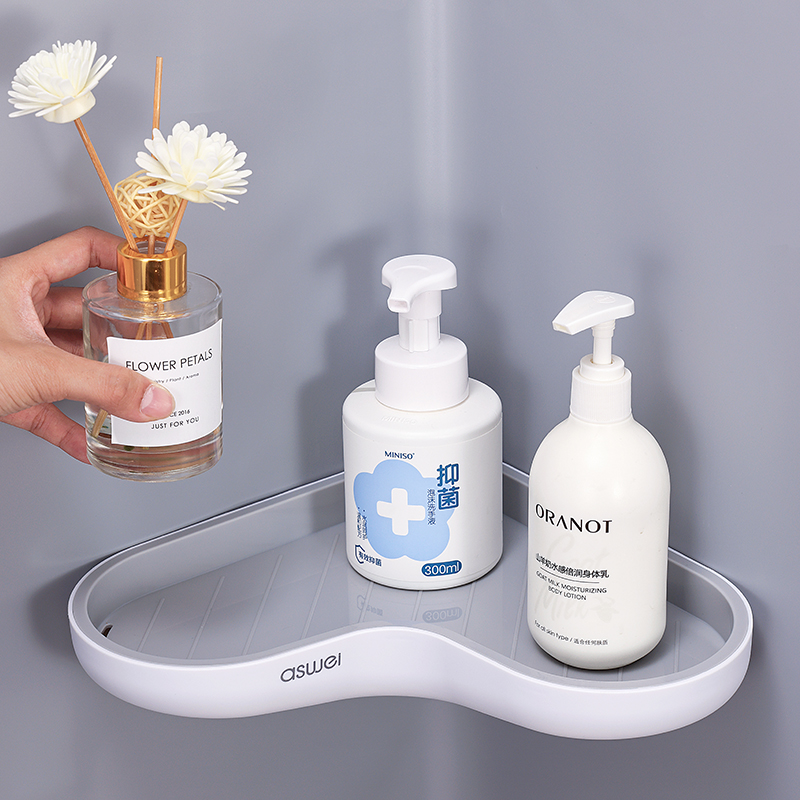 Makeup Room Wall-mounted Triangle Shelve Bathroom Toilet Bathroom with Perforated God-Instrumental Bath Wash Stand