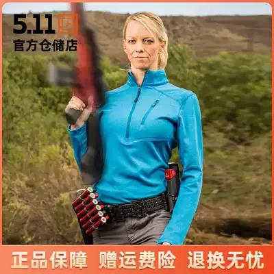 5 11 women semi-zipper shirt 62005 warm windproof 511 fleece outer brain female charge fleece fleece inner