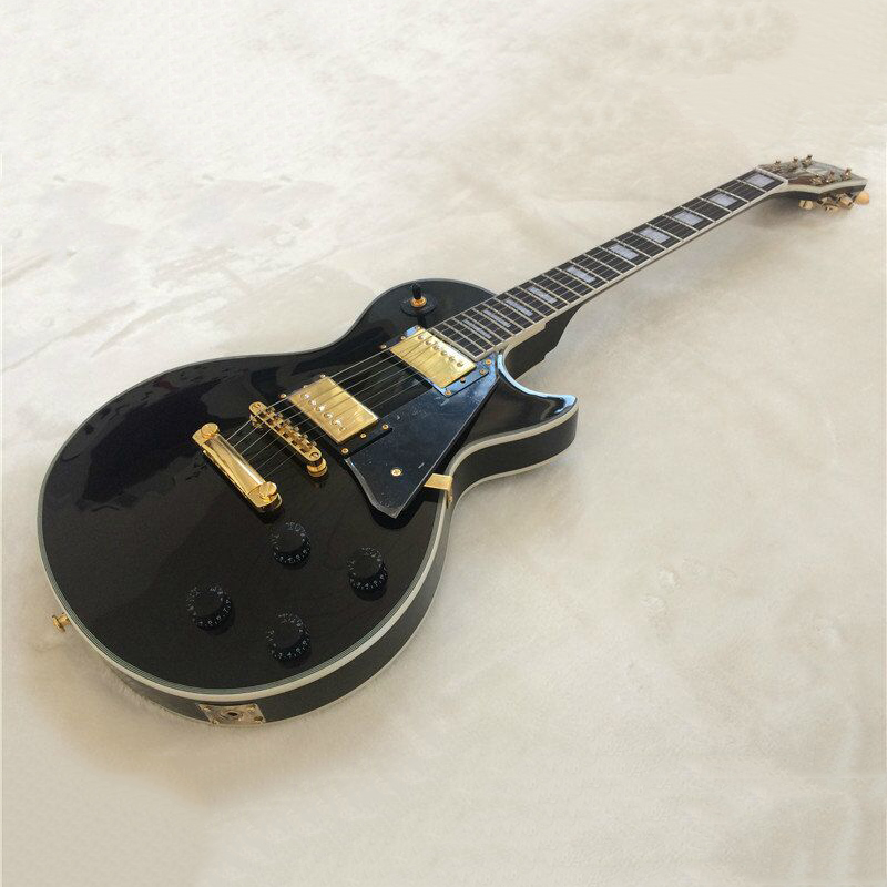 One LP black electric guitar quality assurance hand - sensitive stick musical instrument can be customized
