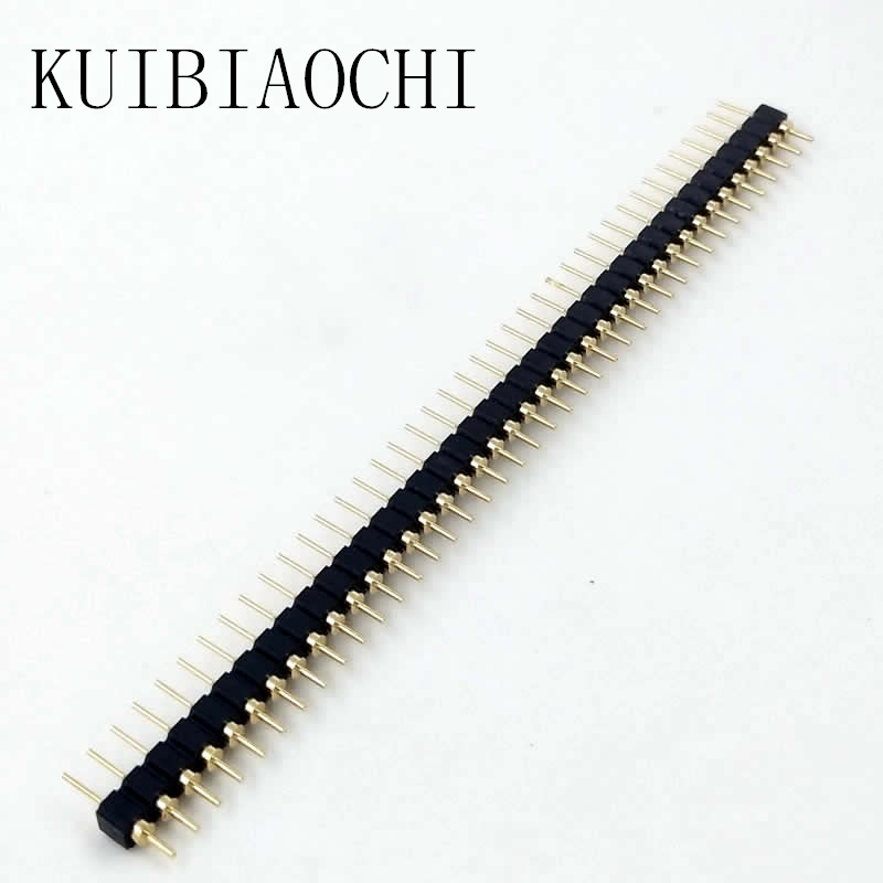 Pitch 2 54MM L=11 96mm single row of round row pin 1*40PIN gilded upper 0 6 6 straight 0