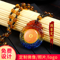 Glass mantra pendant pendant affinity mantra go jewelry men necklace