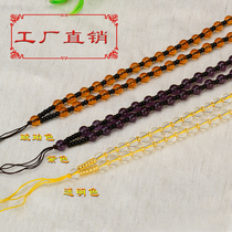 Dragon Boat Festival Crystal Bead Chain Pendant Lanyard Fashion braided necklace Lucky Multicolored rope Diy Rope