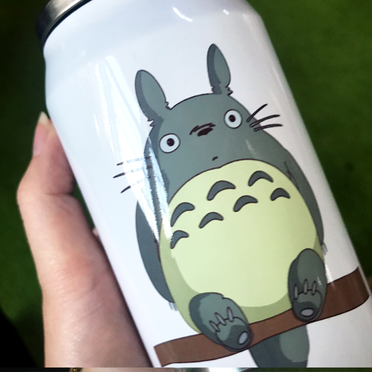 Chinchilla Cup cốc thép không gỉ Miyazaki Jun truyện tranh di chuyển xung quanh Peas Long lon phim hoạt hình cốc dễ thương hình dán elsa