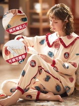 Spring Autumn Season Lunar Subsuit Pure Cotton Postnatal Breastfeeding Pregnant Woman Upscale Pyjamas Woman Pregnancy Loose big dress suit