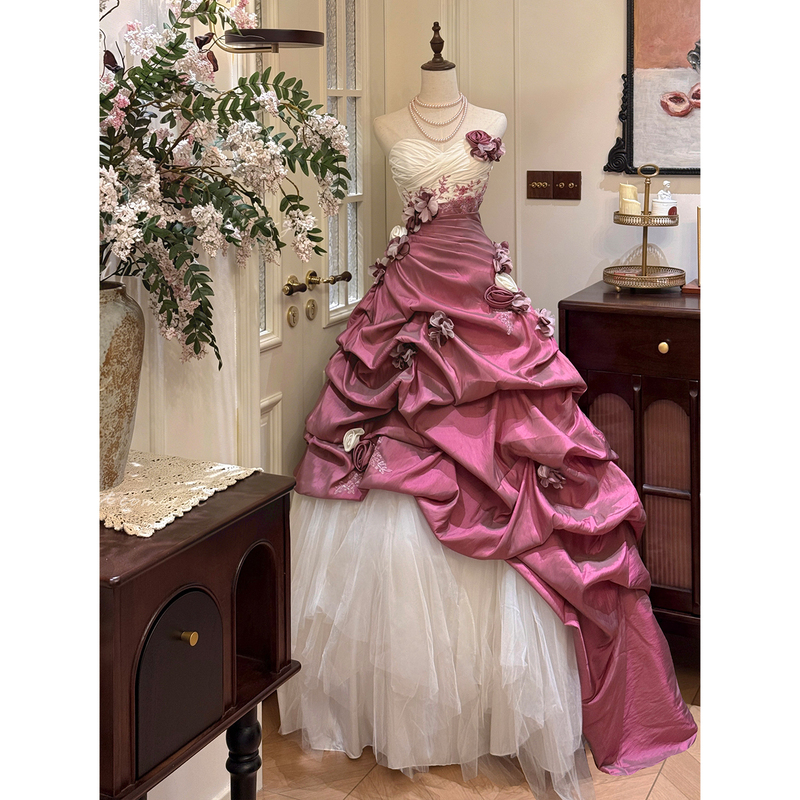 French Tube Top Evening Dress 2026 New Style Student Graduation Adult Dress Birthday Party Lolita Princess Dress