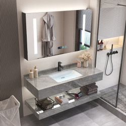 Simple bathroom cabinet combination glossy slate ceramic basin bathroom washbasin washbasin bathroom set