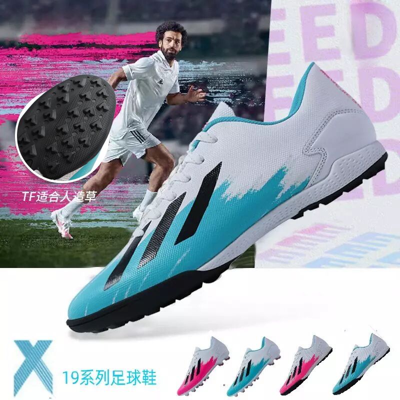 C Romesi X19 football shoes men and women AG long nails TF broken nails students children adult high barrel falcon training shoes
