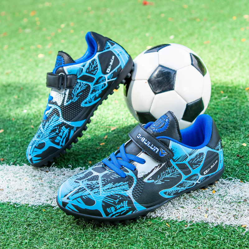 2022 new children's football shoes boys and girls students children TF broken nails Velcro women's lawn training shoes