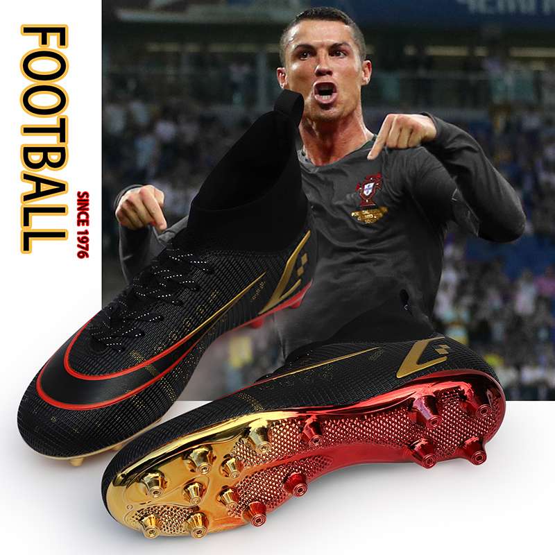Messi C Rosting 14 guest football shoes male and female student ag long nail children high cylinder mandarin breathable training shoes