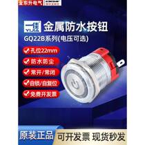 First order discount-Yijia metal switch button push-type waterproof 24V with symbol lamp GQ22BF-11EN