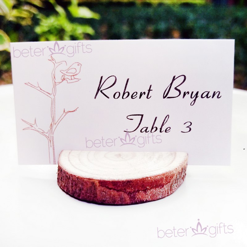 DIY Wedding party Decor Natural Wood Place card Holder ZH042