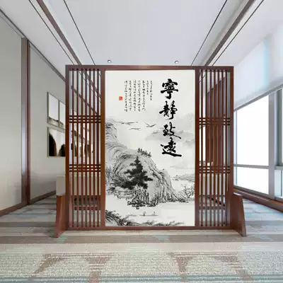 Customized solid wood screen partition living room Chinese porch for home
