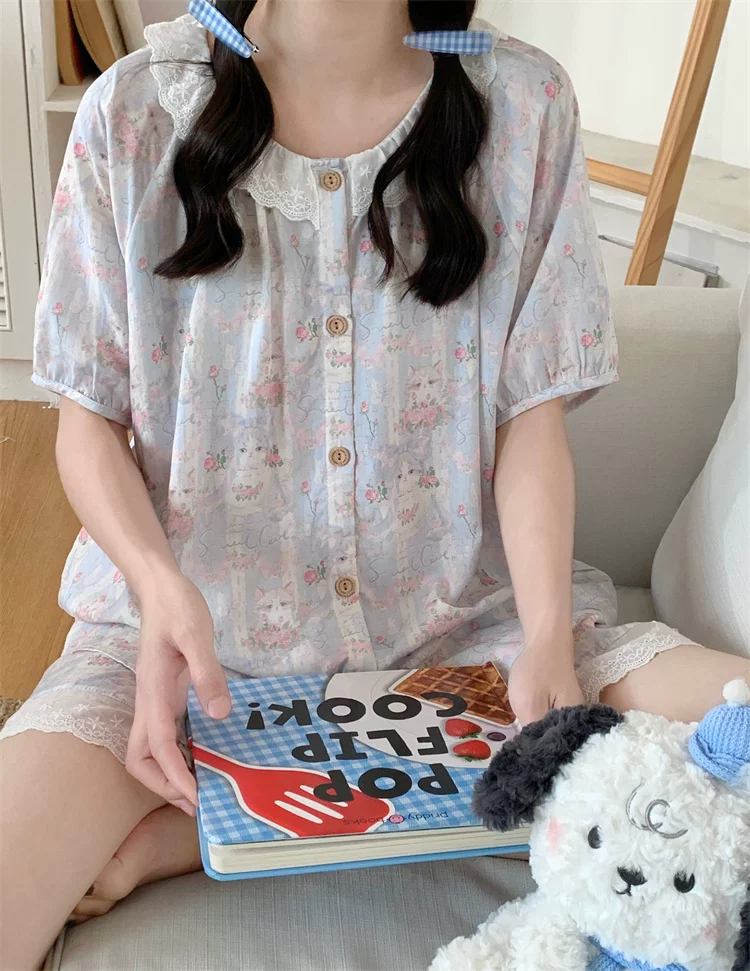 Pijama Reefur Rinka Cute, тонкие шорты, с коротким рукавом