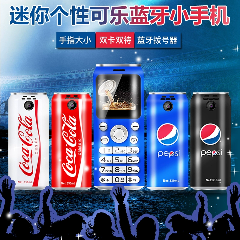 Điện thoại di động siêu nhỏ mini Cola cá tính hoạt hình trẻ em thẻ đôi ngón tay cái phụ tùng giá sinh viên điện thoại di động SATREND X8 - Điện thoại di động