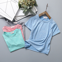 Childrens sports T-shirt short sleeves Summer 2022 new speed dry elastic half sleeve blouse Summer Damp Boy Body Shirt
