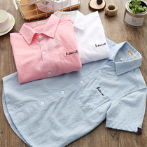 Boy short sleeve shirt Summer slim fit 2018 new baby blouse casual 100 lap half sleeve child short sleeve shirt