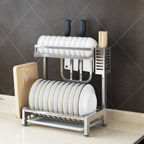 304 stainless steel dish storage rack household kitchen rack leacher bowl rack drain rack dishes dishes bowl chopsticks bowl rack