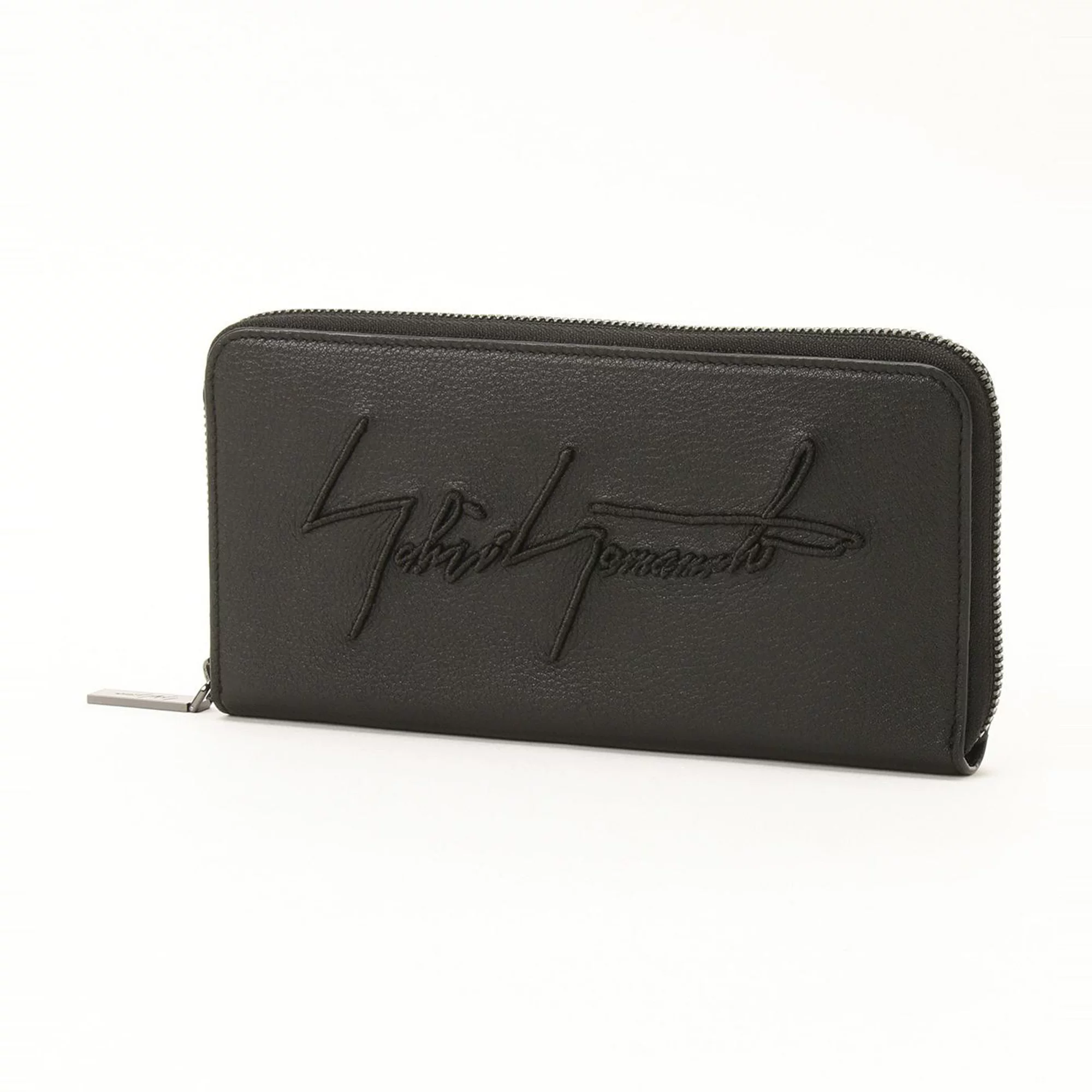 Japanese purchasing agent Yohji Yamamoto discord 25AW cowhide zipper embroidery long version wallet