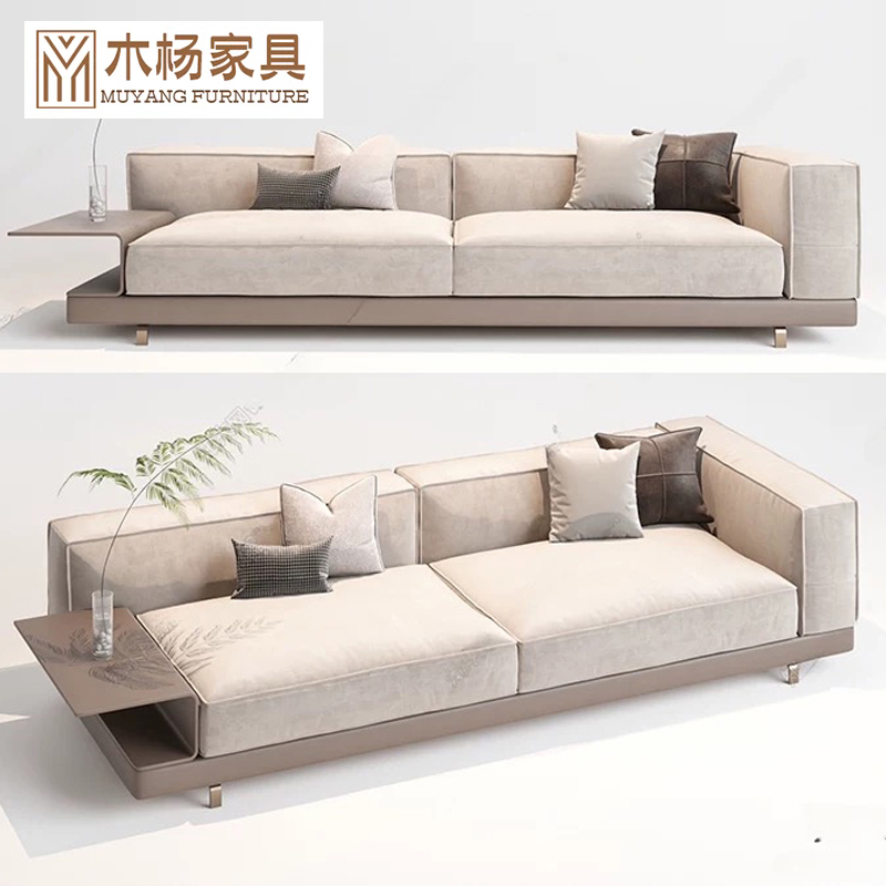 Italian-Style Minimalist Fabric Sofa for Living Room, Straight-Line Three-Seater, Simple Modern Design, Suitable for Sales Offices and Hotels, Multi-Person Booth Combination Italian-Style Minimalist Fabric Sofa for Living Room, Straight-Line Three-Seater, Simple Modern Design, Suitable for Sales Offices and Hotels, Multi-Person Booth Combination