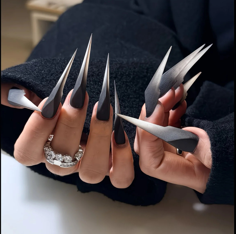 【Tommy】Mechanical Dragon Claw Armor, Extra Long Around 5.5 Inches, Handmade Black Matte Wearable Dark Three-Dimensional Dragon Armor Beast