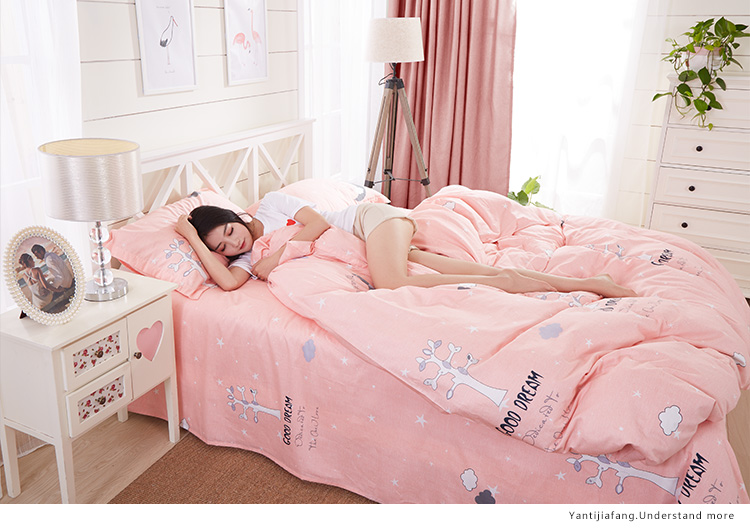 Chăn bông đơn mảnh Chăn bông duy nhất đôi mét 150x200x230 hồng xuân hè thu và đông - Quilt Covers bộ chăn ga gối đẹp