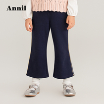 Shopping mall with ANEL childrens clothing girls casual single pants 2021 Spring and Autumn new fashionable micro baby trousers