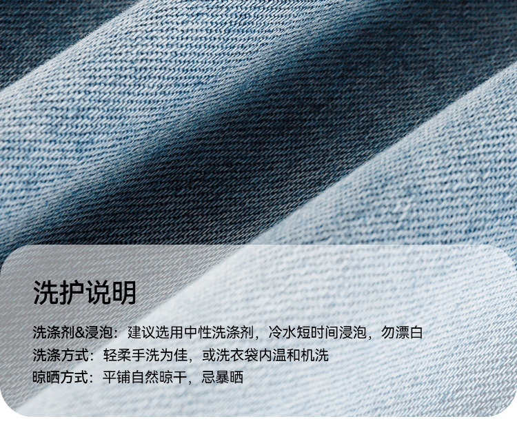 платье annil童装女童洋装纯色秋装蓝色牛仔清新弹力a字裙子