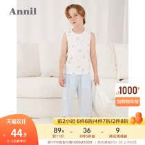 Anel childrens clothing boy vest two pieces 2021 new fashionable boy vest summer thin breathable top
