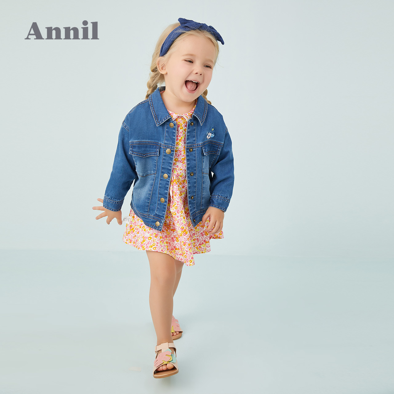 Annell Cô gái Swords denim jacket dài tay 2020 mùa xuân mới không khí thêu con dơi tay windproof áo khoác.