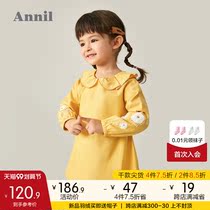 Anel childrens dress girl skirt spring and autumn new baby girl baby doll collar dress child A- line dress long sleeve