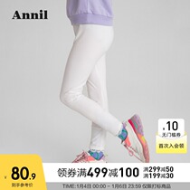 Anel childrens clothing girl leggings spring and autumn slim trousers 2021 new foreign style lace girl tights