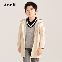 Shopping mall with Anel childrens clothing boys woven windbreaker 2021 Autumn New Korean version of the childrens coat warm winter