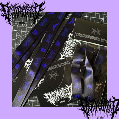 DISORDERED STATE: Unbalanced state, lanyard, Gothic metal, visual style, 2D