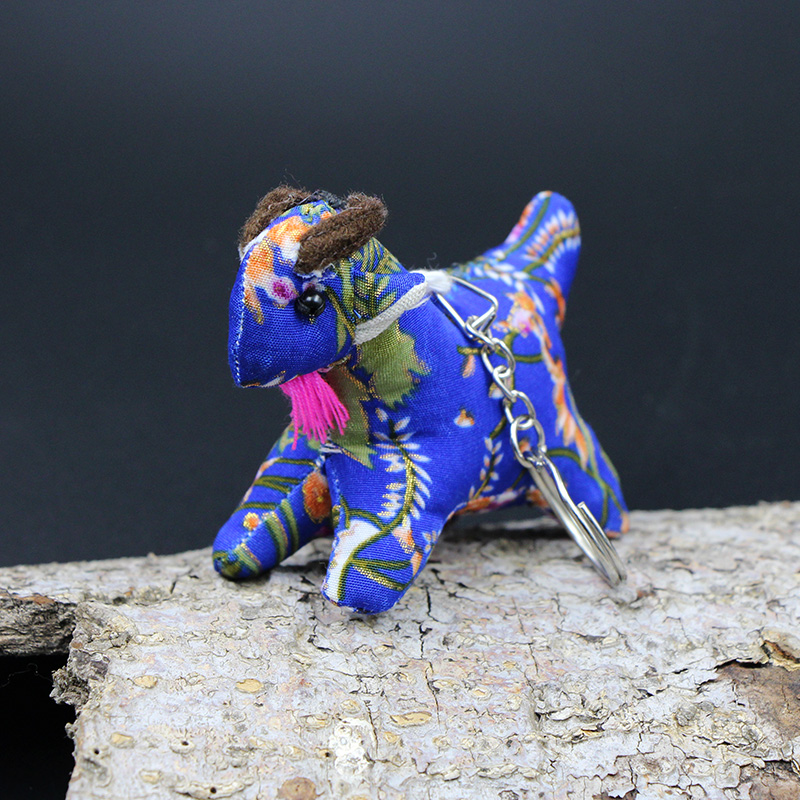 National wind flower cloth sheep lamb bag trailer key chain lucky elephant Southeast Asia tourist souvenir gift handmade