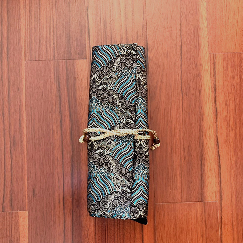 Huaixi Tang Folding Fan Fan Bag Six Pack Fan Cover 9 Inch 9 5 Inch Song Jin Packaging Bag Gift Bag