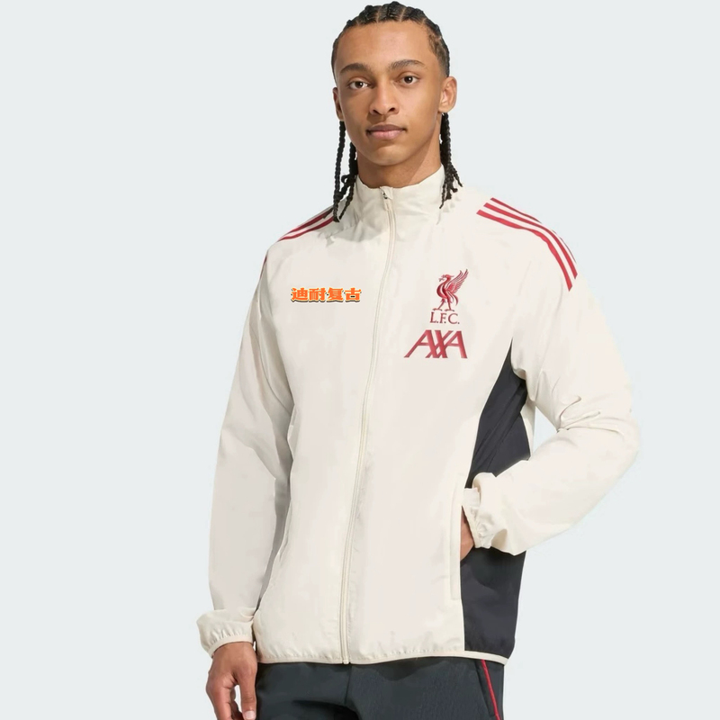 Blockcore Football Retro Jersey Long-Sleeve Jacket Liverpool Windbreaker Jacket Salah Zipper Embroidery Blockcore Football Retro Jersey Long-Sleeve Jacket Liverpool Windbreaker Jacket Salah Zipper Embroidery