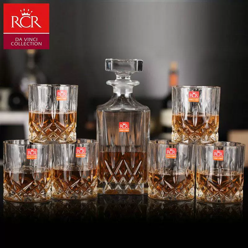 Ý nhập khẩu RCR pha lê thủy tinh rượu whisky rượu thủy tinh rượu mạnh thủy tinh XO rượu vang ly rượu bảy - Rượu vang