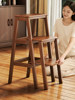 Solid Wood Ladder Stool, Dual-Purpose Foldable Two-Step Ladder, Multifunctional Household Ladder Stool, Climbing Ladder Stool, Stable Climbing Ladder Stool