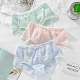 Pure cotton women's underwear with bow flower mid-low waist lace edge fresh and cute Japanese girl sweet briefs